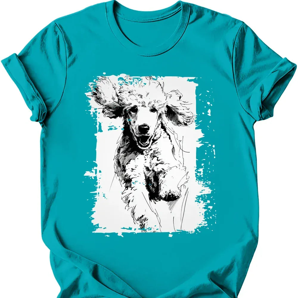 Poodle - Running Dog T-Shirt