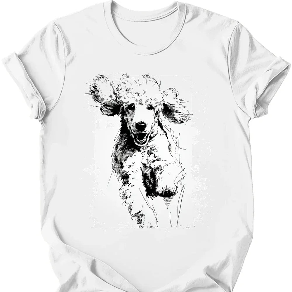 Poodle - Running Dog T-Shirt