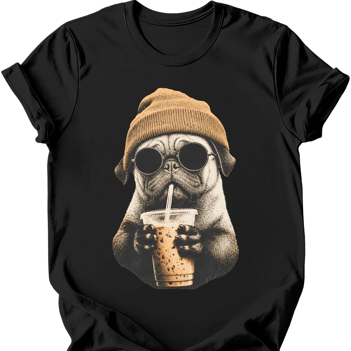 Pug - Hipster Dog T-Shirt Main image