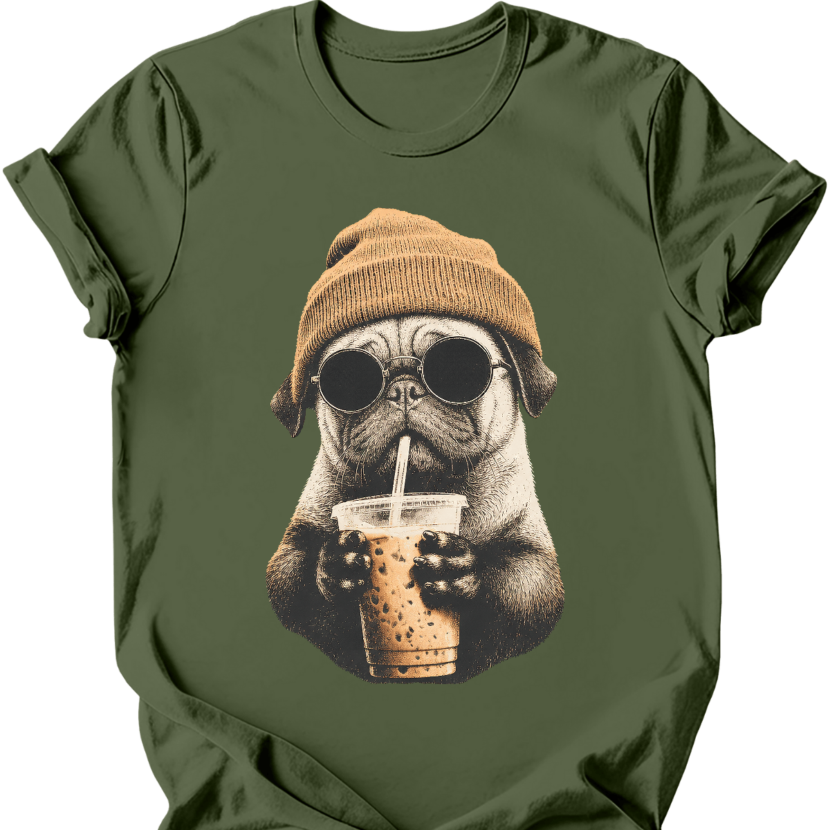 Pug - Hipster Dog T-Shirt