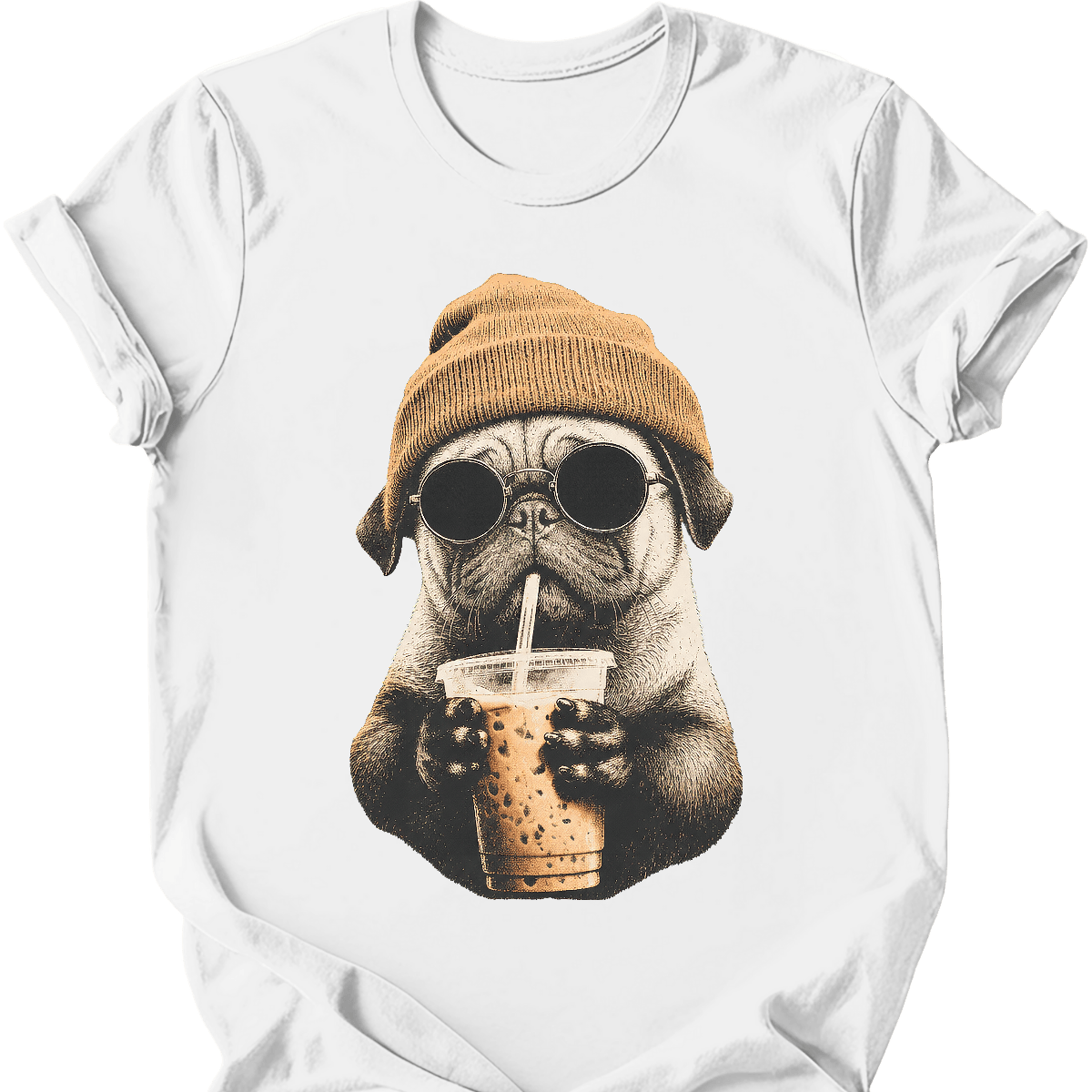 Pug - Hipster Dog T-Shirt