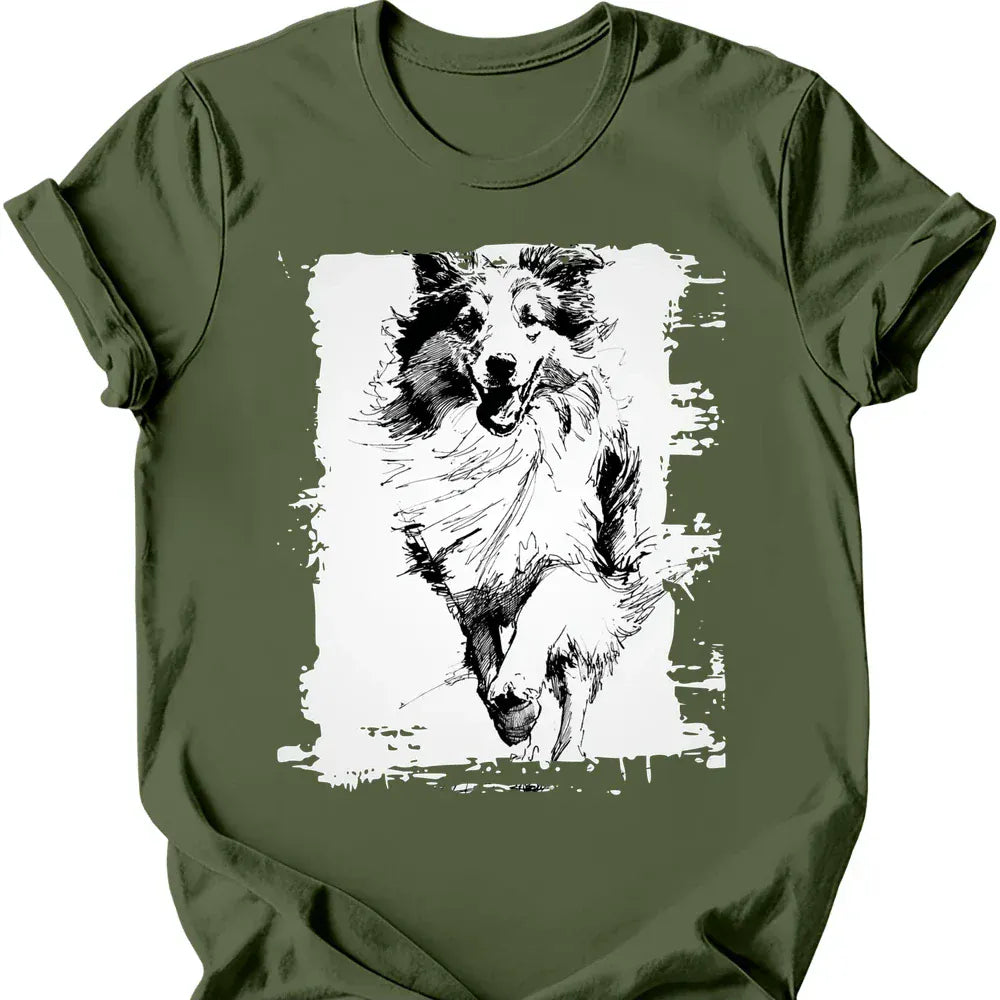 Shetland Sheepdog - Running Dog T-Shirt Main image