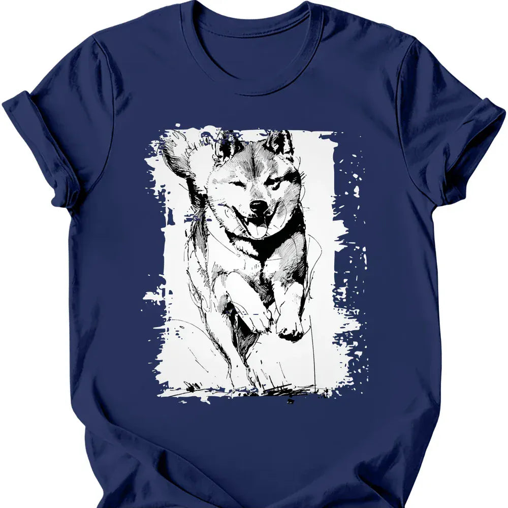 Shiba Inu - Running Dog T-Shirt Secondary image
