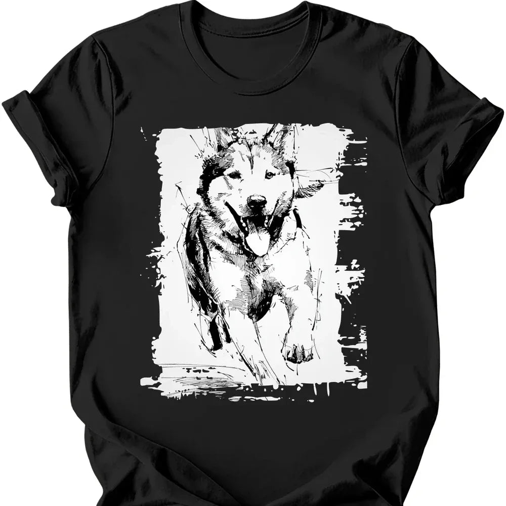 Siberian Husky - Running Dog T-Shirt
