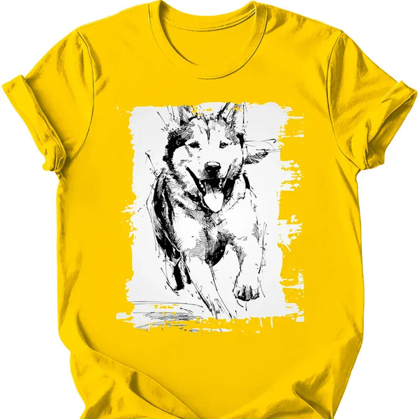 Siberian Husky - Running Dog T-Shirt