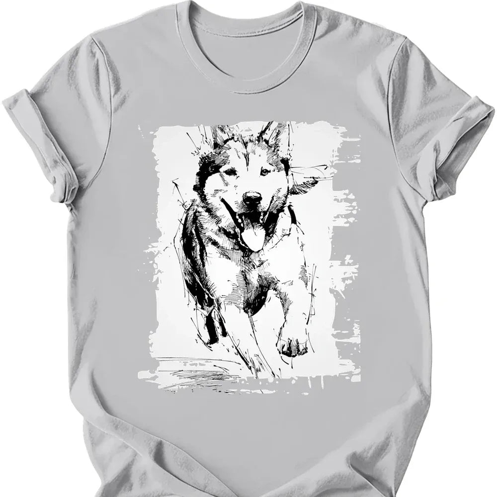 Siberian Husky - Running Dog T-Shirt