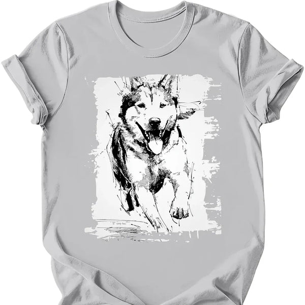Siberian Husky - Running Dog T-Shirt
