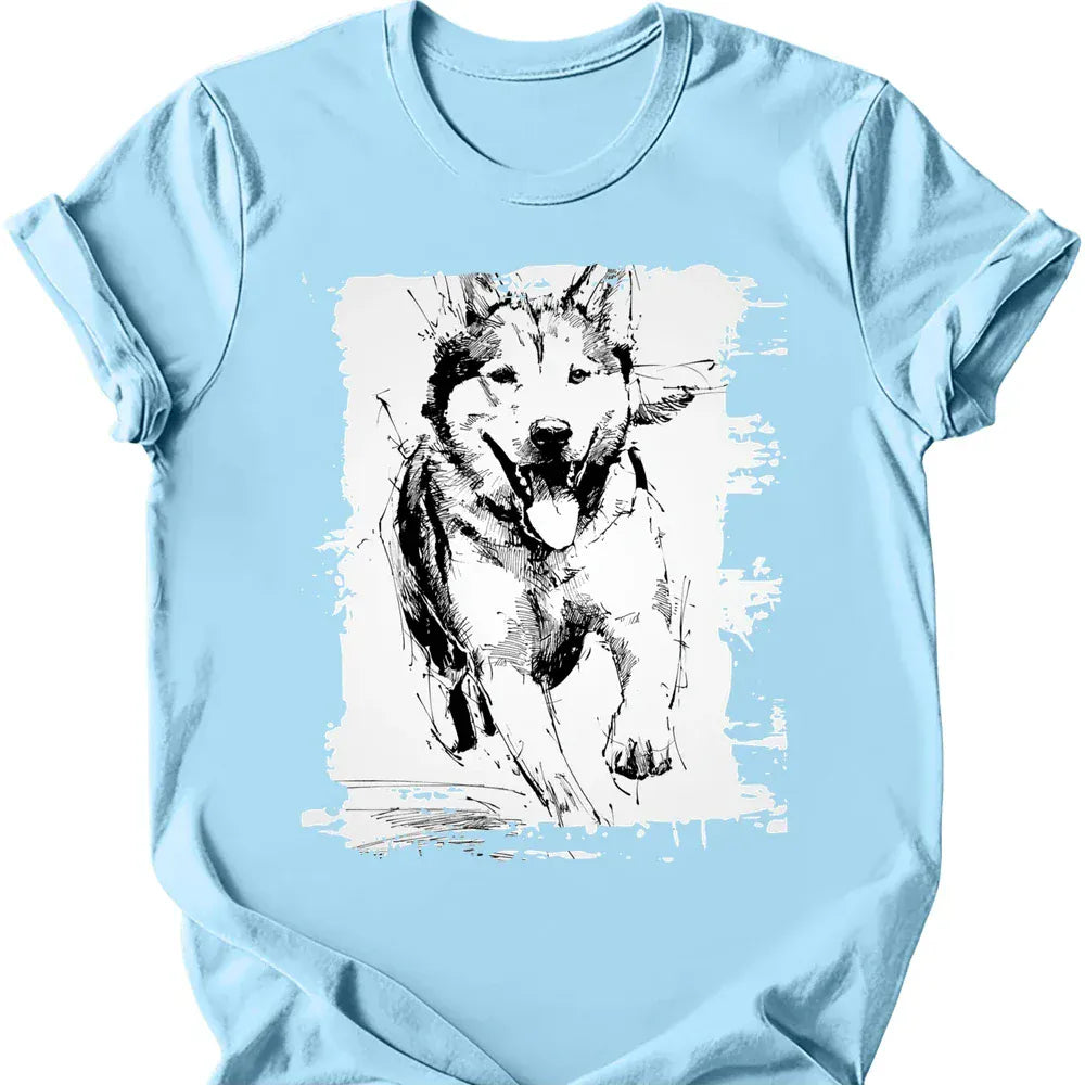 Siberian Husky - Running Dog T-Shirt