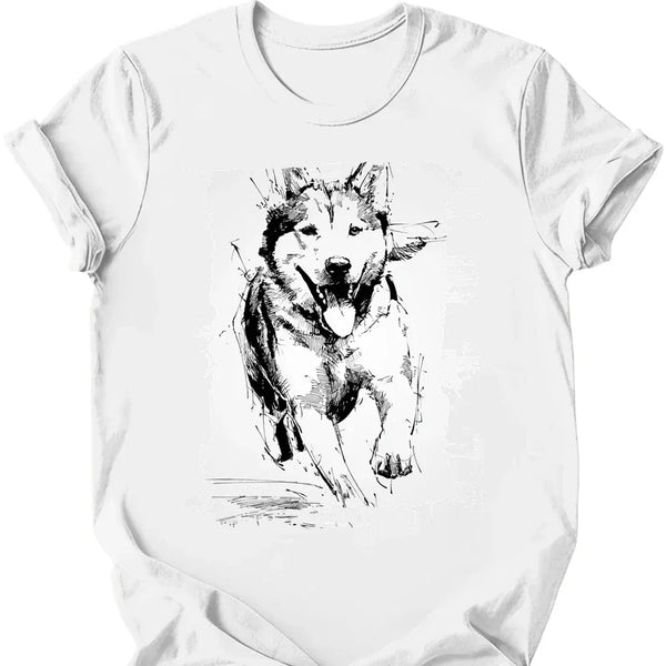 Siberian Husky - Running Dog T-Shirt